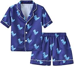 IQYU Satinpyjamas för Små Barn 86
