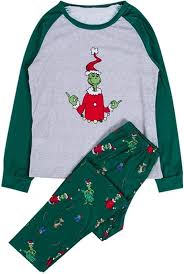 Julig Grinch Pyjamas Set för Familjen