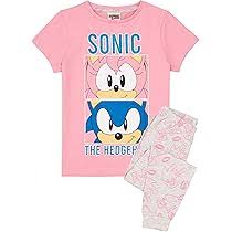 Sonic The Hedgehog T-shirt & Pyjamas för Flickor - Rosa Gamer