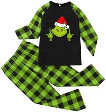 YJING Grinch Julpyjamas för Familjen