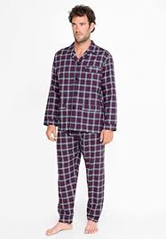 El Búho Nocturno - Herrpyjamas i Klassisk Poplin