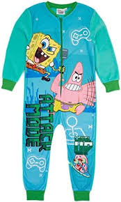 SpongeBob Fyrkantiga Pojkar Gamer Blå Onesie