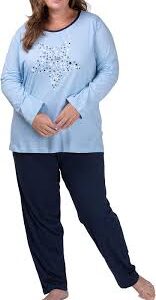 Dam-Pyjamas i Stora Storlekar (XL-4XL) med Tryckt Motiv: Drömmar