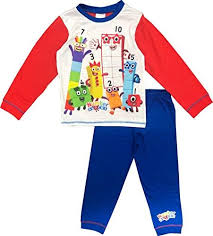 Numberblocks Officiella Pyjamas - Vita