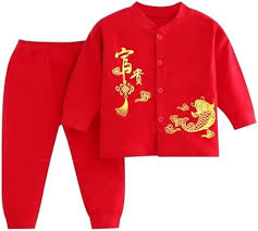 Röd Långärmad Pyjamas för Småbarn