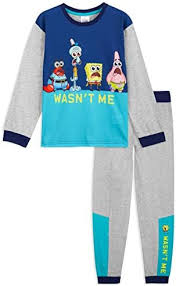 SvampBob Fyrkant Pojkpyjamas - Långärmad Barnpyjamas