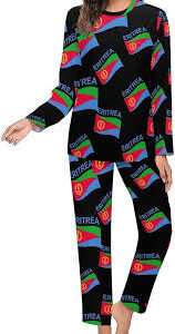Eritreansk Flagga Dam Pyjamas Set