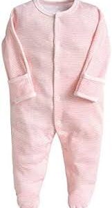 Minizone Baby Pyjamas 3-pack med Långärmad Overall och Fötter i Bomull