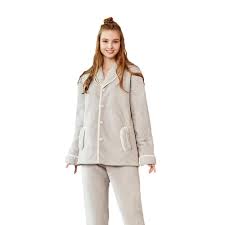 M3M Kvinna Lammull Pyjamas Set - Vinterkashmir