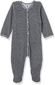 Petit Bateau Unisex Babypyjamas i Blå Milleraies-sammet