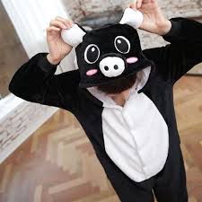 Tecknad Djurpyjamas Cosplay Kostym