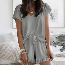 Lounge Pyjamas Set för Tonårstjejer med Volang