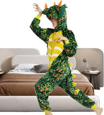 Dinosaurie Pyjamas Kostym för Vuxna - Nyhet!