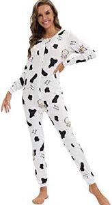 QIYUANT Vuxen Onesie - Mjuk Allt-i-ett Pyjamas