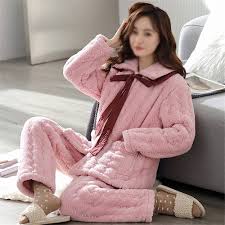 Elegant Dam Pyjamas Set för Höst och Vinter