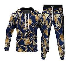 ATZTD Unisex Färgglad Huvtröja och Träningsbyxor Set