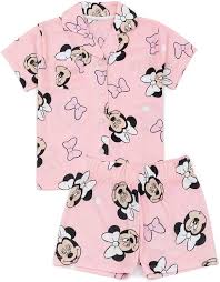 Disney Minnie Mus Pyjamas för Flickor - Rosa T-shirt och Shorts Set