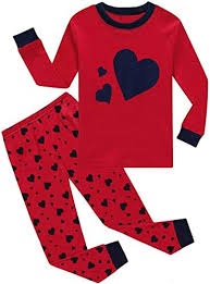 CM-Kid Flickor Pyjamas Set - Röd Hjärta