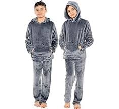 A2Z 4 Kids Fleece Pyjamas med Huva för Flickor