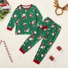 Julmatchande Familjepyjamas Set med Långa Ärmar