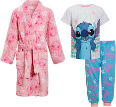 Disney Flickor Morgonrock och Pyjamas Set - 3 Delar