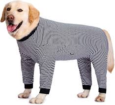 Stor Hund Pyjamas i Stretchbomull - Jumpsuit för Medelstora Hundar