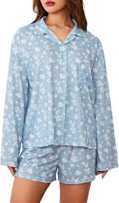 Söta Y2K Pyjamas-Shorts för Damer – Tvådelad Set