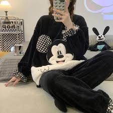 Varm Plysch Pyjamas Set för Kvinnor - Fashion Vinter Hemkläder