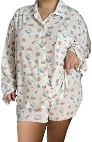 HodJIU Loungeset 2 delar - Blommigt Y2K Pyjamasset