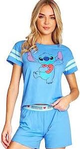 Disney Stitch Pyjamas för Damer - Sommar Kortärmad & Shorts