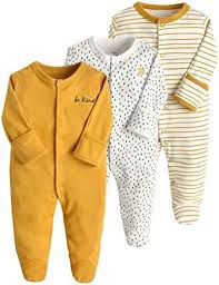 Minizone Baby Pyjamasset - 3 st Långärmade Onesies