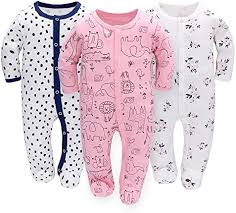Miracle Baby 3-pack Nyfödd Bomullsoverall