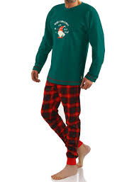Mäns Långärmade Pyjamas i 100% Bomull