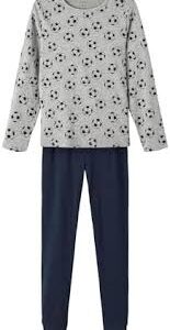 NAME IT Pojkar NKMNIGHTSET Fotboll Pyjamas - Grå Melange 122