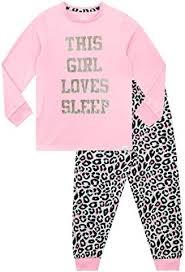 Harry Bear Flickpyjamas med Sömnslogan - Rosa 122