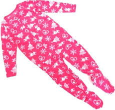 Fleece Pyjamas i Rosa för Flickor 104/110 - Mysig One-Piece