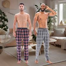 SaneShoppe 100% Bomull Flanell Pyjamasbyxor 2-Pack