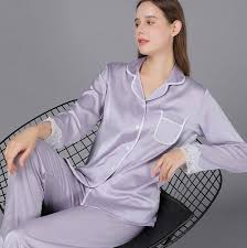 Elegant Satängpyjamas för Dam - 2-delad Loungewear