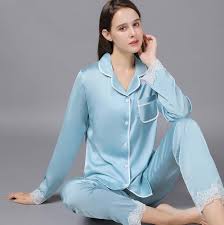 Silkesatin Pyjamas för Damer - Klassisk 2-delad Loungewear
